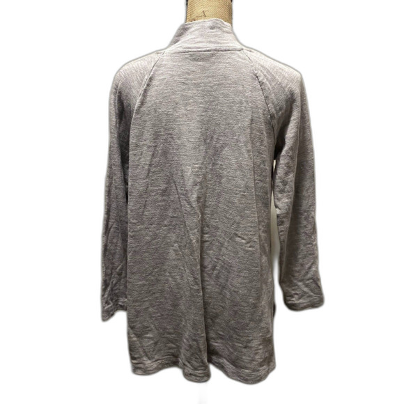Pure Jill Crossover V-Neck Sweater Light Gray Cotton Blend Size Medium - Picture 3 of 5